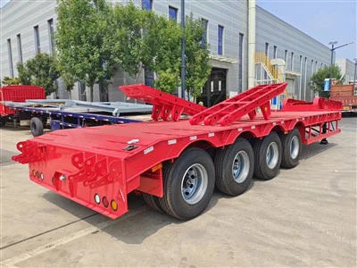 Ρυμουλκούμενο με ημι-χαμηλό φορτωτή 4 αξόνων